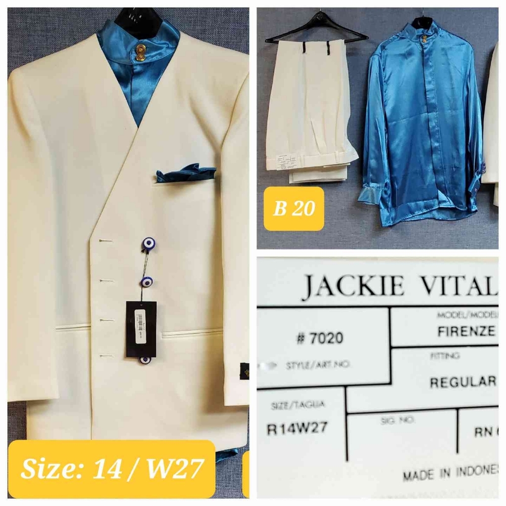 3 Piece Boys Suit | Brand:  J. Vital | Color:  -White | RRR Apparel